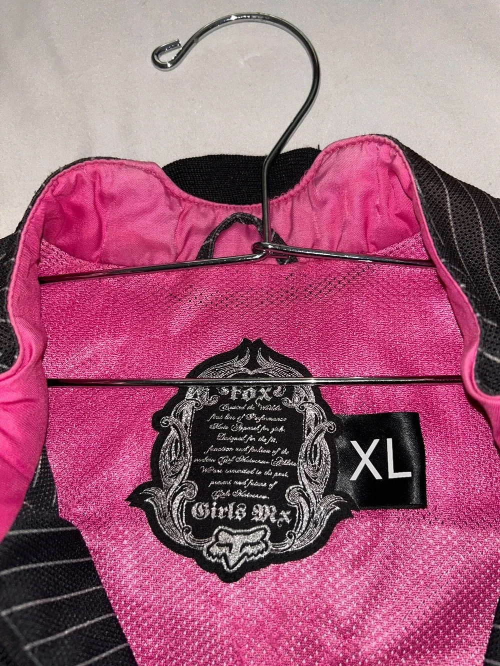 Fox Black Jacket with Hot Pink Lining